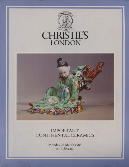 Christies March 1985 Important Continental Ceramics