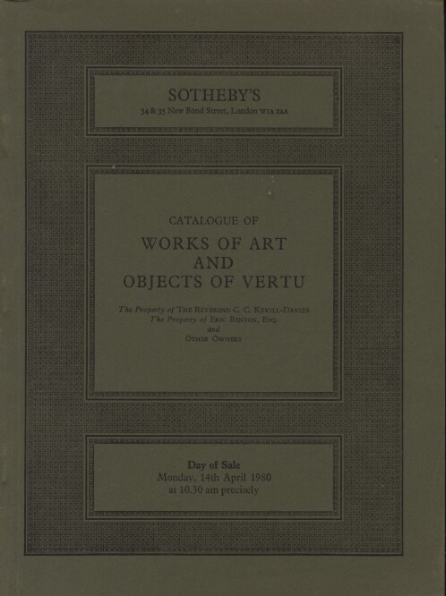 Sothebys April 1980 Works of Art and Objects of Vertu