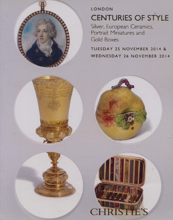 Christies November 2014 Centuries of Style Portrait Miniatures Silver Gold Boxes - Click Image to Close