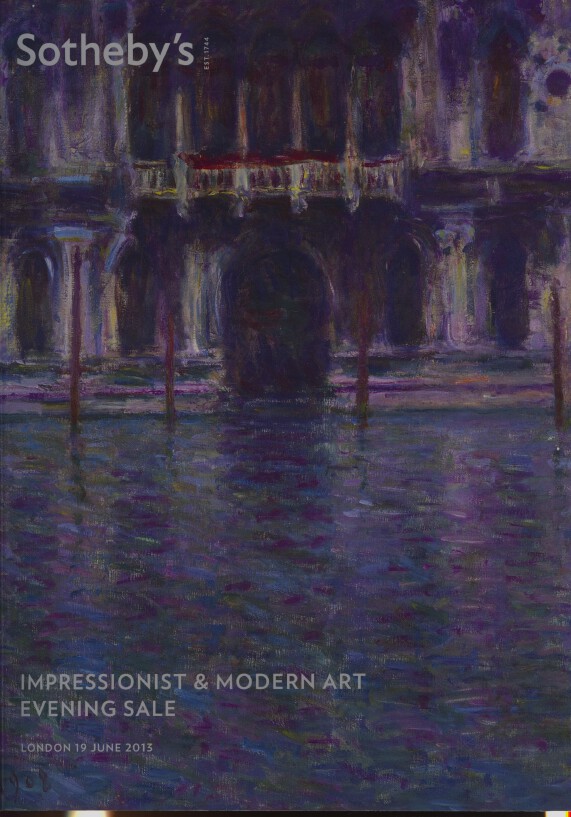 Sothebys June 2013 Impressionist & Modern Art Evening Sale