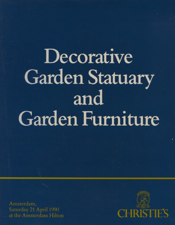 Christies April 1990 Decorative Garden Statuary / Furniture Pictures Silver etc - Click Image to Close