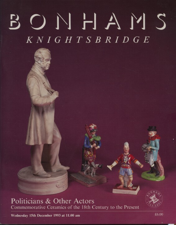 Bonhams December 1993 Politicians & other Actors Ceramics 18th Century etc