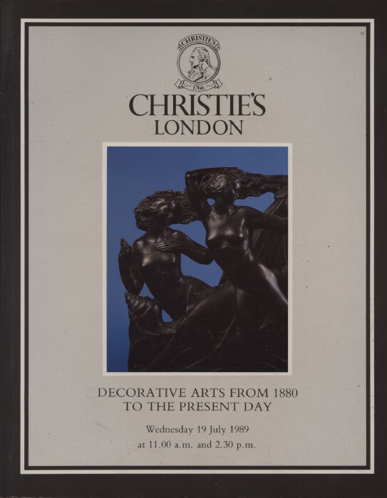 Christies July 1989 Decorative Arts from 1880 to Present Day