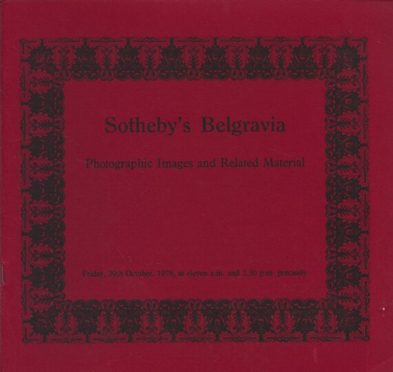 Sothebys October 1976 Photograps & Related Material