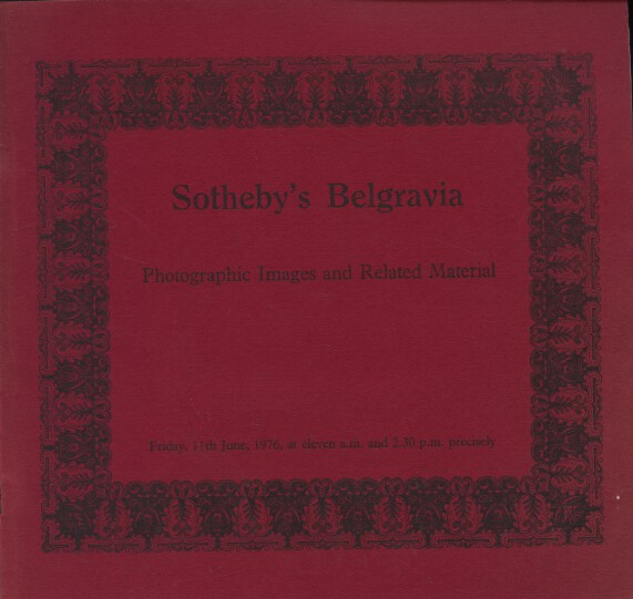Sothebys June 1976 Photograps & Related Material