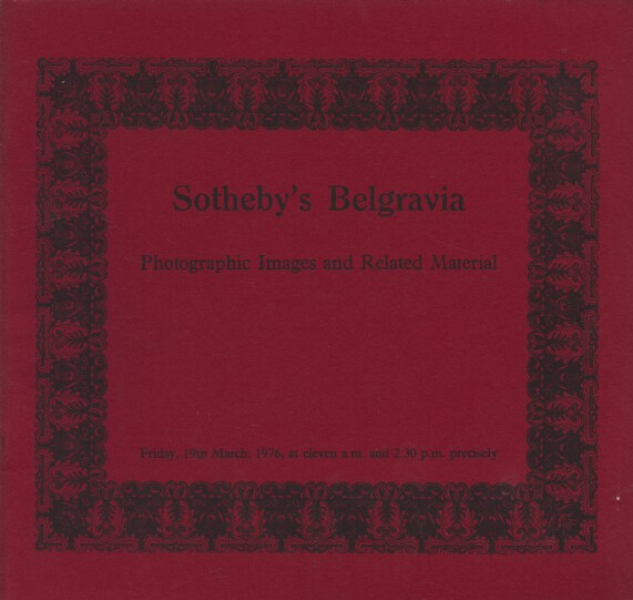 Sothebys March 1976 Photographs & Related Material