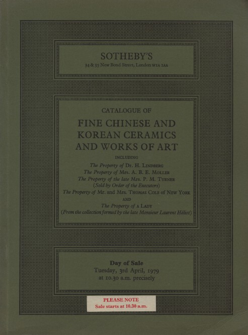 Sothebys April 1979 Fine Chinese and Korean Ceramics and Works of Art