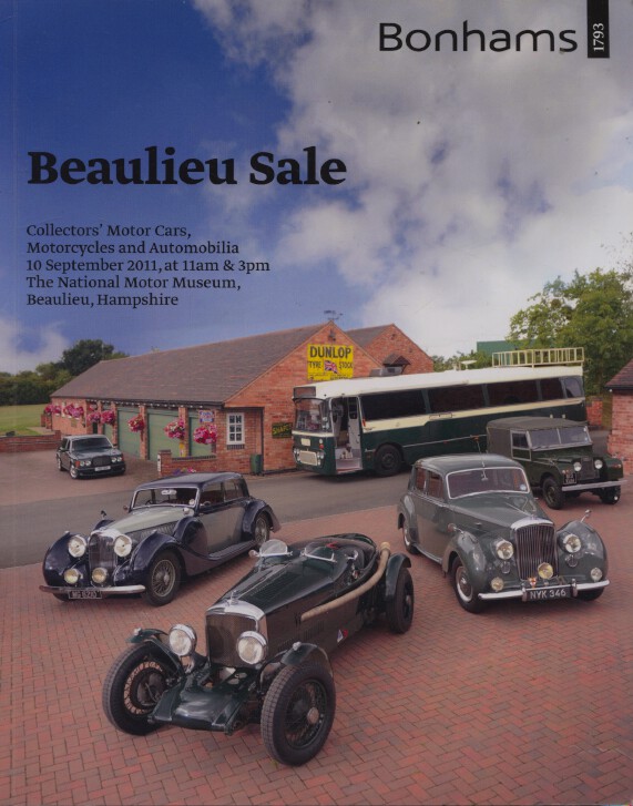 Bonhams September 2011 Collectors Motor Cars Motorcycles Automobilia