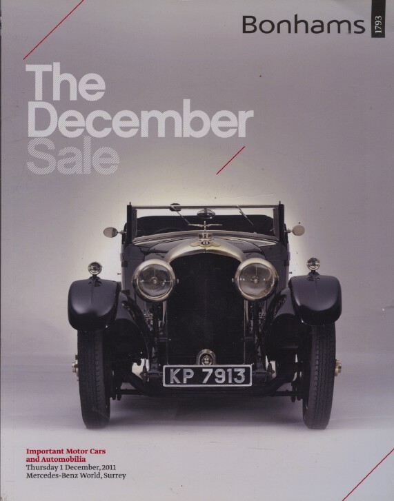 Bonhams December 2011 Important Motor Cars and Automobila