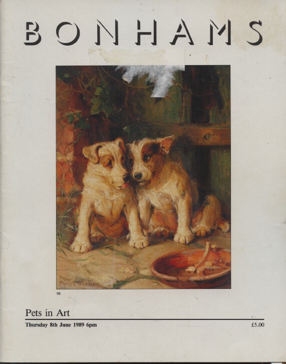 Bonhams June 1989 Pets in Art - Click Image to Close