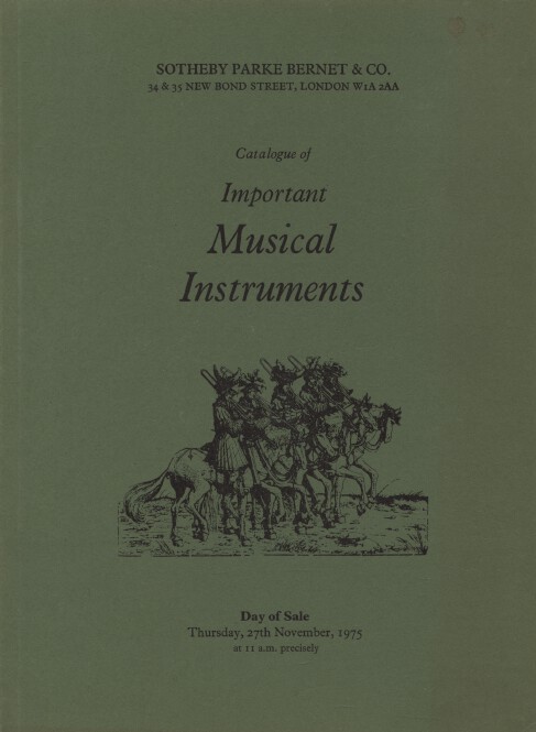 Sothebys November 1975 Important Musical Instruments