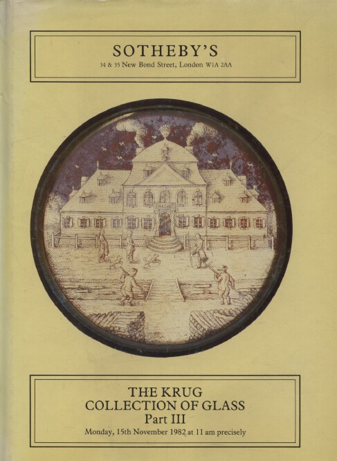 Sothebys November 1982 The Krug Collection of Glass Part III HARDBACK