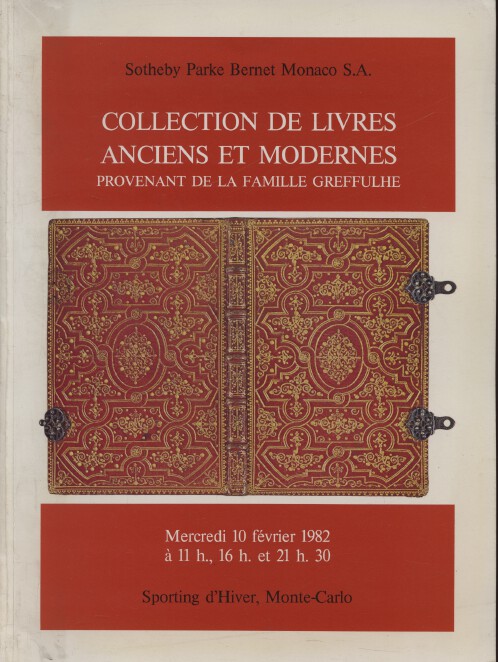 Sothebys February 1982 Old & Modern Books - Collection Family Greffulhe