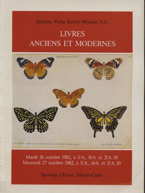 Sothebys October 1982 Old and Modern Books