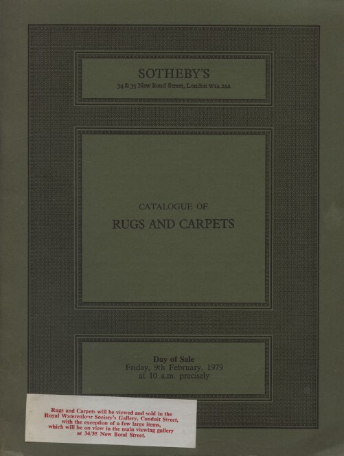 Sothebys February 1979 Rugs and Carpets