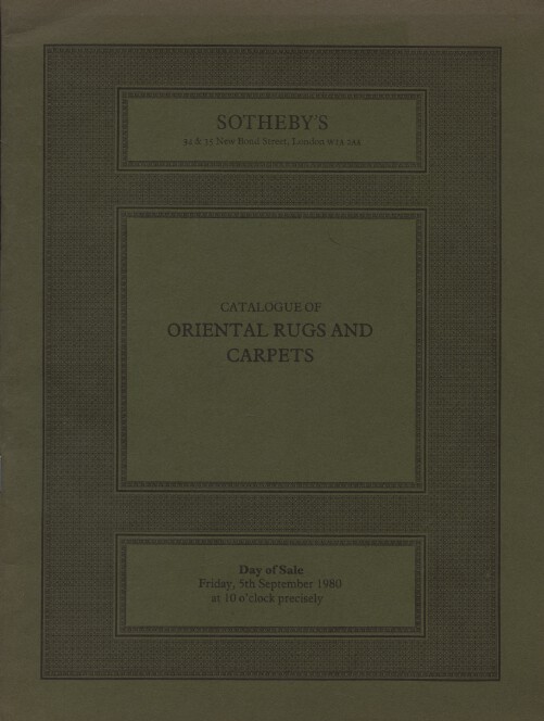 Sothebys September 1980 Oriental Rugs and Carpets