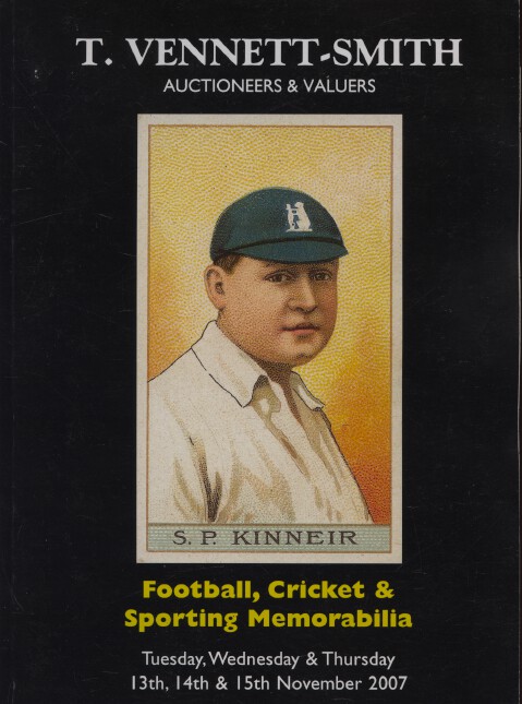 Vennett-Smith November 2007 Football, Cricket & Sporting Memorabilia