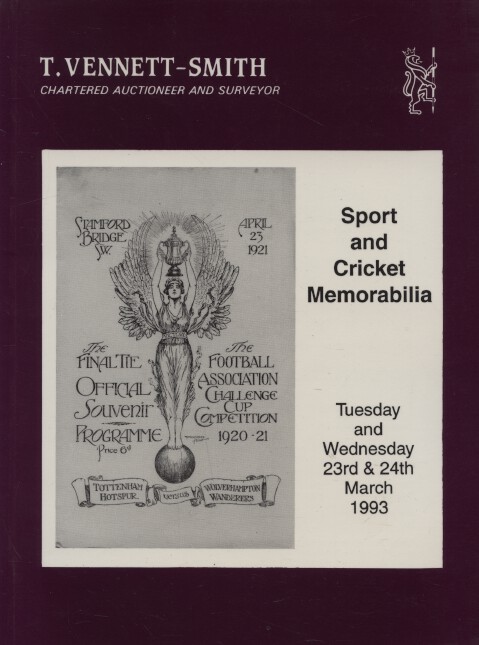 Vennett-Smith March 1993 Sport and Cricket Memorabilia