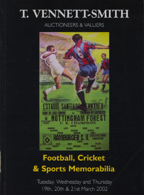 Vennett-Smith March 2002 Football, Cricket & Sports Memorabilia