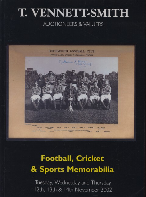 Vennett-Smith November 2002 Football, Cricket & Sports Memorabilia