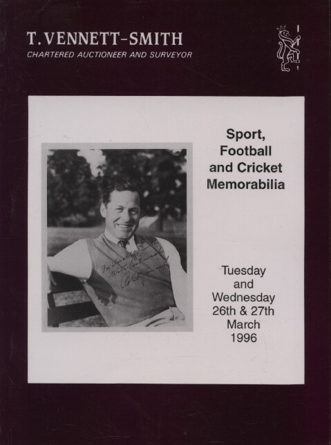 Vennett-Smith March 1996 Sport, Football and Cricket Memorabilia