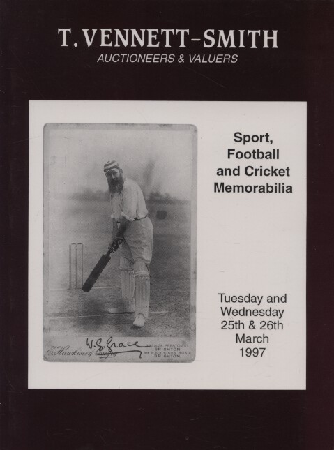 Vennett-Smith March 1997 Sport, Football and Cricket Memorabilia
