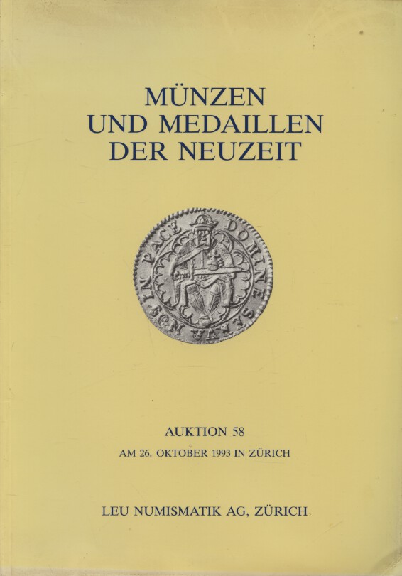 Leu Numismatik October 1993 Coins & Medals - European, Swiss Gold Coins, Islamic