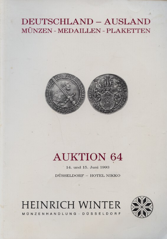 Heinrich Winter June 1993 German & World Coins and Medals