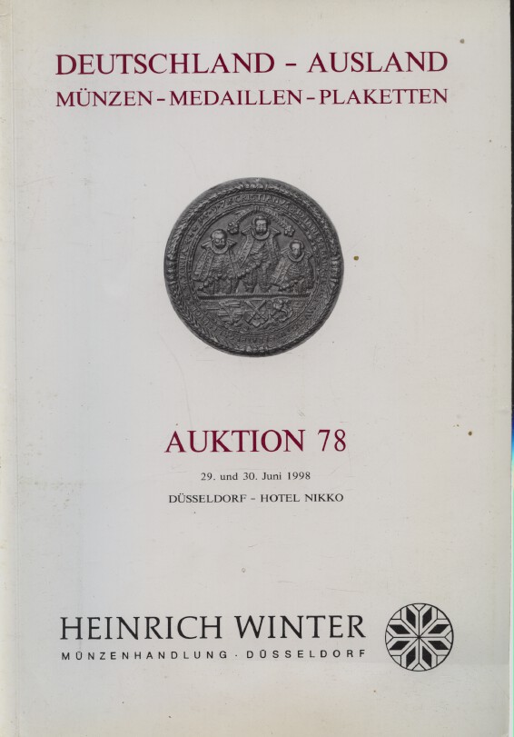 Heinrich Winter June 1998 German & World Coins and Medals