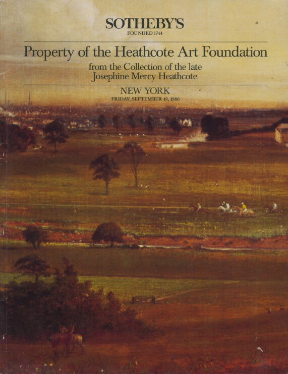 Sothebys Sept 1986 Property of Heathcote Art Foundation - Heathcote Collection