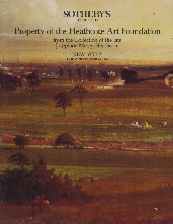 Sothebys Sept 1986 Property of Heathcote Art Foundation - Heathcote Collection