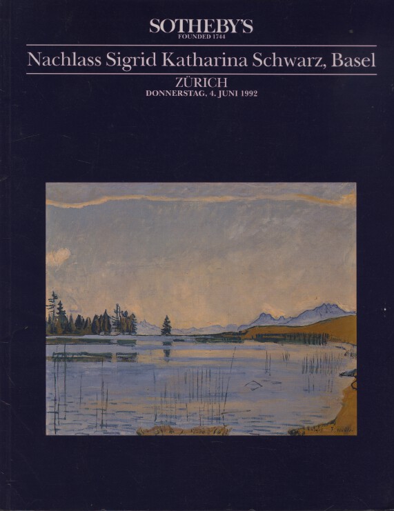 Sothebys June 1992 Schwarz Collection Silver, Furniture, Paintings, Porcelain