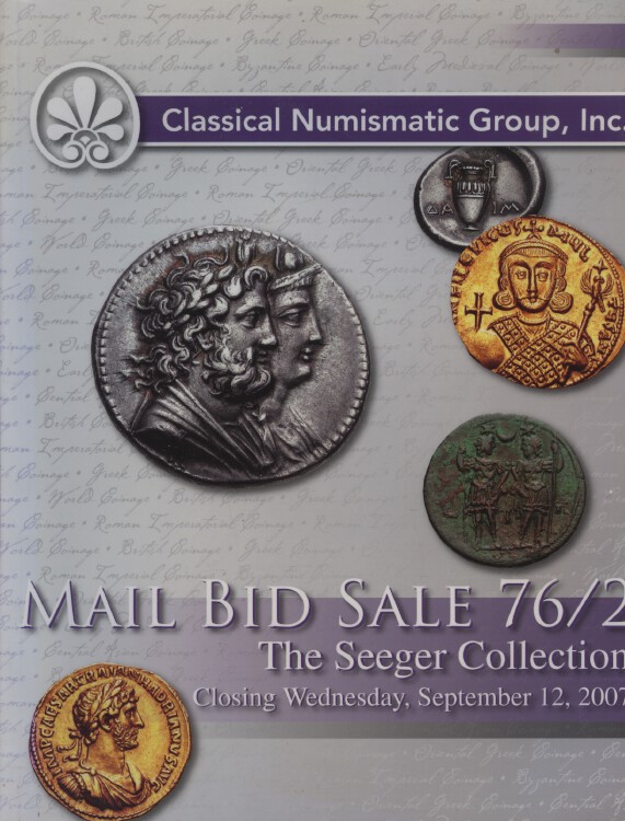 Classical Numismatic September 2007 The Seeger Collection Coins
