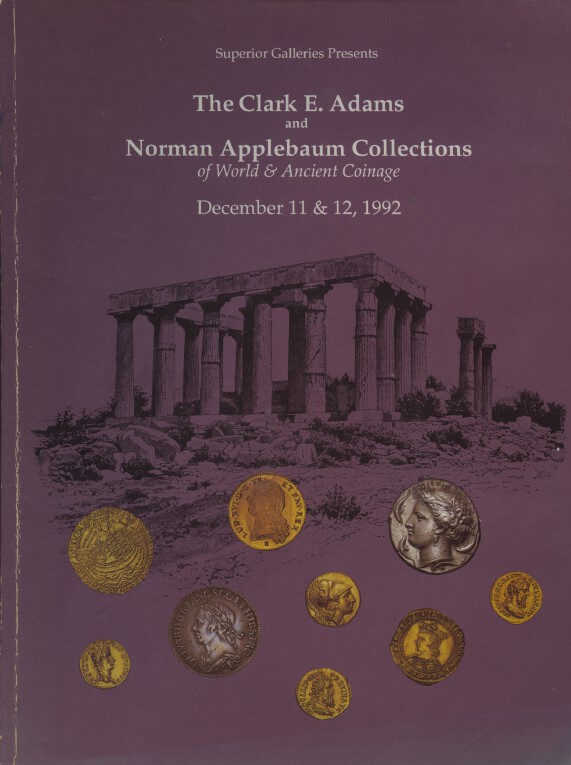 Superior Galleries Dec 1992 Adams & Applebaum Collections World & Ancient Coins