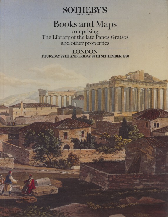 Sothebys September 1990 Books & Maps inc. Library of late Panos Gratsos & Others