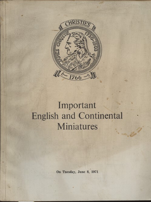 Christies June 1971 Important English and Continental Miniatures