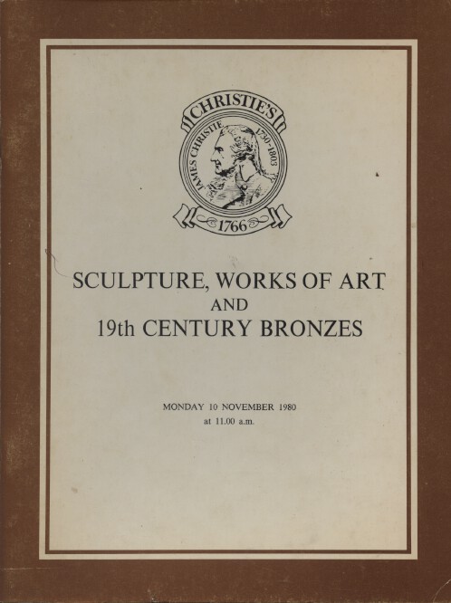Christies November 1980 Sculpture, Works of Art & 19th Century Bronzes