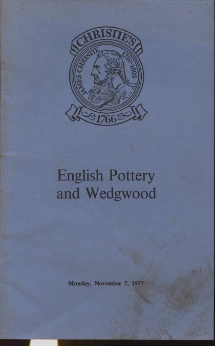 Christies November 1977 English Pottery and Wedgwood
