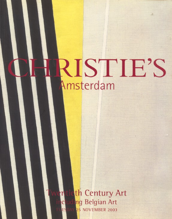 Christies November 2003 Twentieth Century Art including Belgian Art