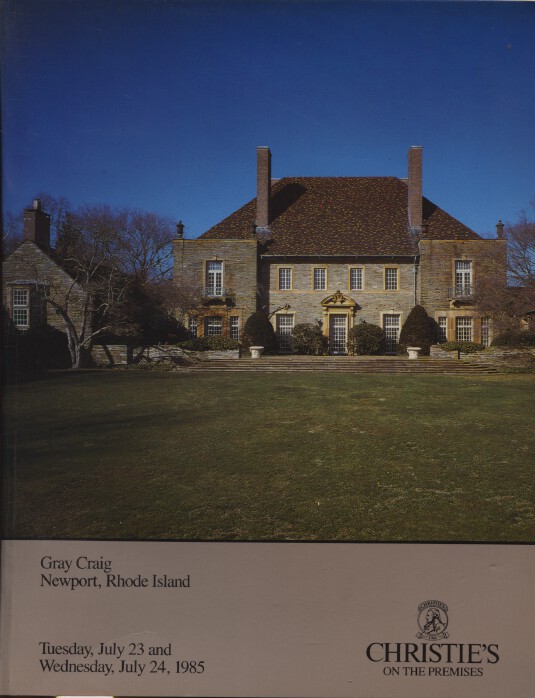 Christies July 1985 Gray Graig Newport, Rhode Island