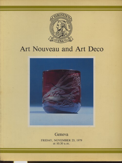 Christies November 1979 Art Nouveau and Art Déco