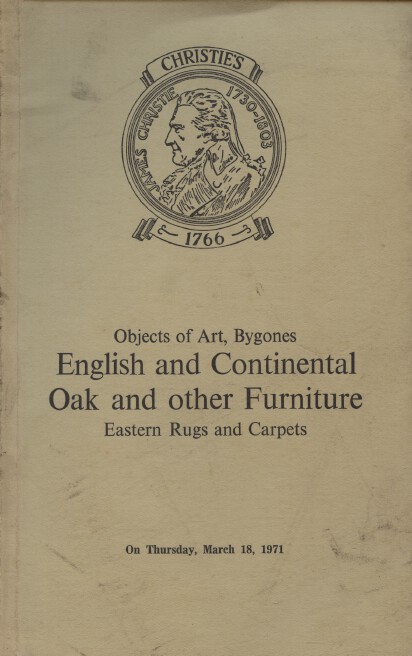 Christies March 1971 English & Continental Oak Furniture, etc (Digital only)