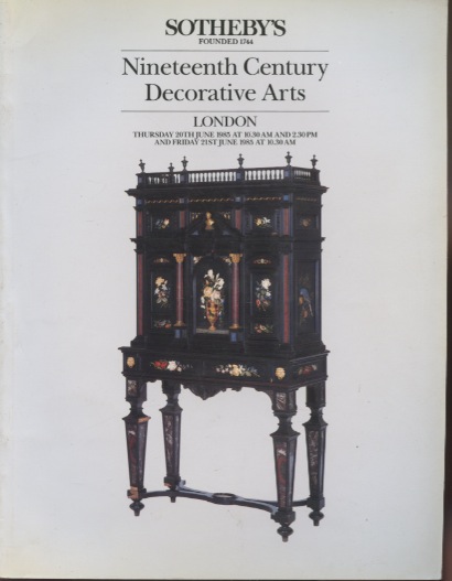 Sothebys 1985 Nineteenth Century Decorative Arts