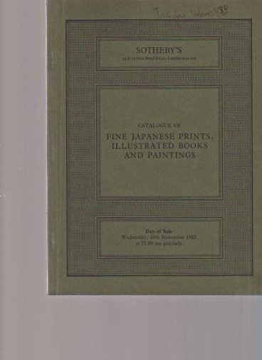 Sothebys 1982 Fine Japanese Prints, Illustrated Books, Paintings