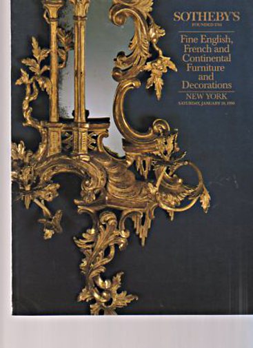 Sothebys 1990 Fine English, French & Continental Furniture