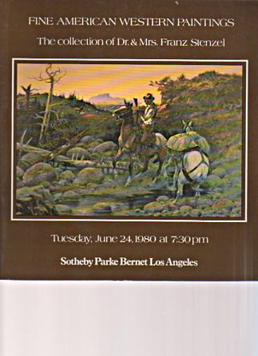 Sothebys 1980 Stenzel Collection American Western Paintings - Click Image to Close