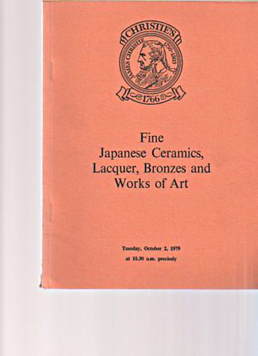 Christies 1979 Japanese Ceramics, Lacquer, Bronzes Works of Art