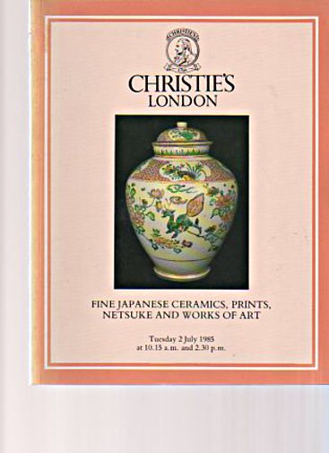 Christies 1985 Japanese Ceramics, Prints, Netsuke, Works of Art