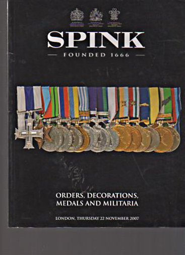 Spink 2007 Orders, Decorations, Medals, Militaria