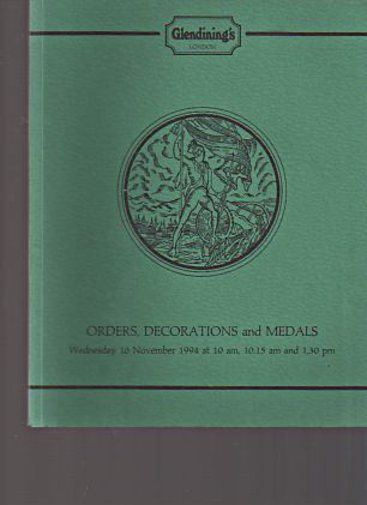 Glendinings 1994 Orders,Decorations, Medals